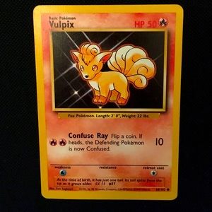 Pokémon VULPIX Base Set Original MISPRINT ⭐️⭐️